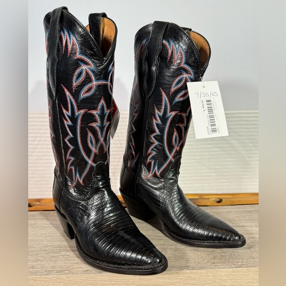 Tony Lama Women’s El Paso Collection Lizard Cowgirl Boots Size 5 C Made In USA